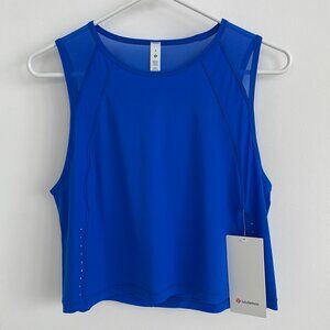 Lululemon Sculpt Cropped Tank Top Royal Blue Size 8